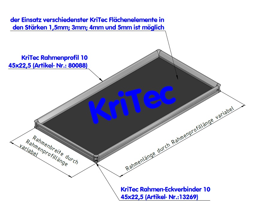 KriTec Rahmen-Eckverbinder 10 45x22,5