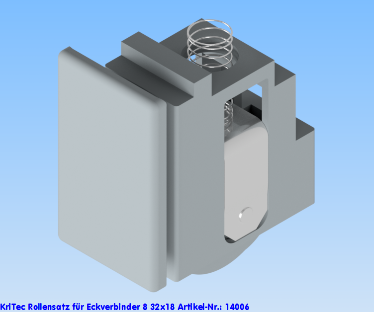 KriTec Rollensatz für Eckverbinder 8 32x18
