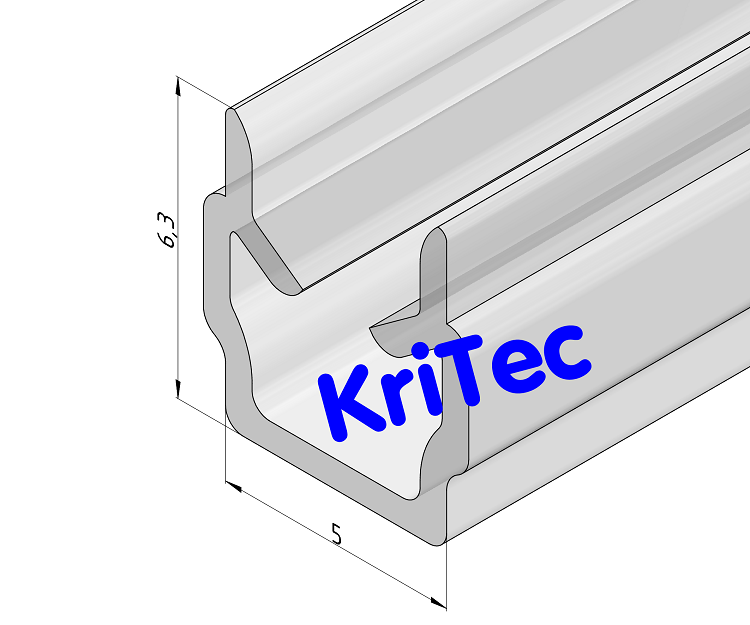 KriTec Abdeck- und Einfassprofil 5 Raster 20, natur