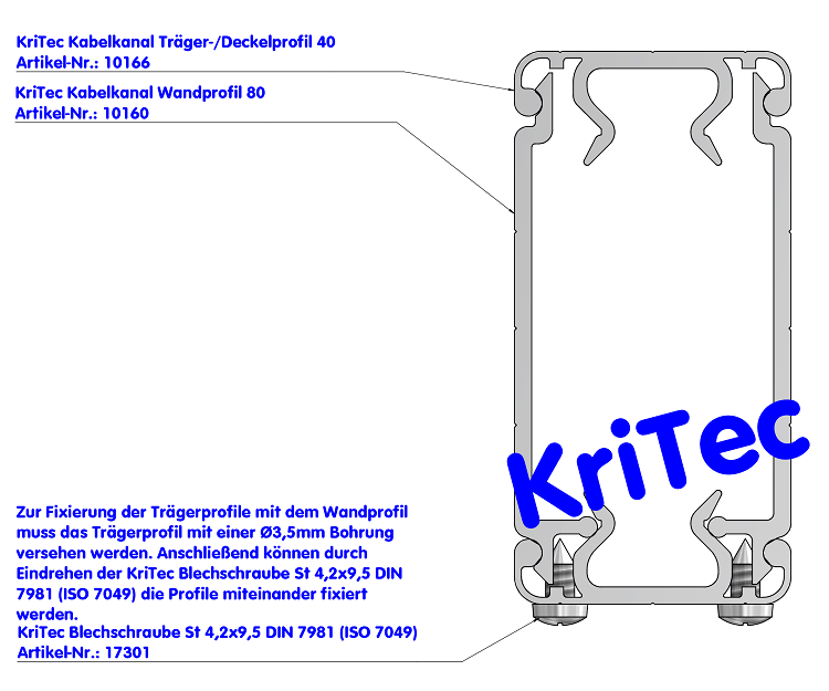 KriTec Blechschrauben DIN 7981 (ISO 7049) verzinkt