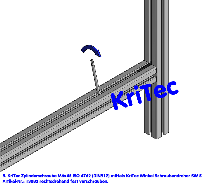KriTec Automatik-Verbindungssatz 8 Raster 40, schwarz