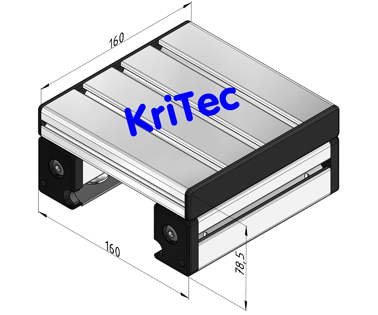 KriTec Doppellager-Laufwagen 8 D10 80