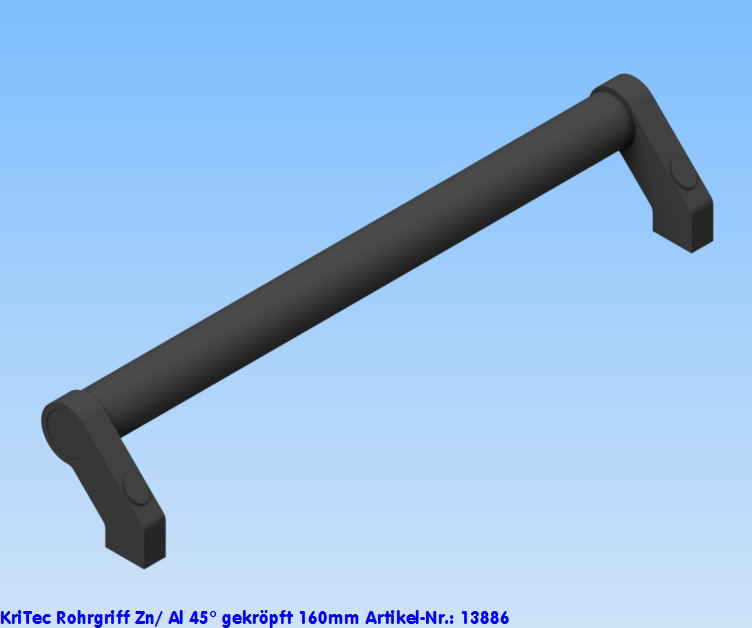 KriTec Rohrgriff Zn/ Al 45° gekröpft 160mm