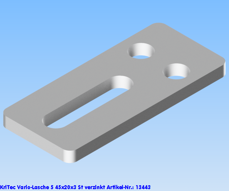 KriTec Vario-Lasche 5 45x20x3 St verzinkt