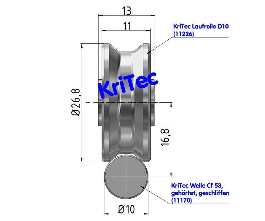 KriTec Wellen blank, Cf 53, gehärtet, geschliffen