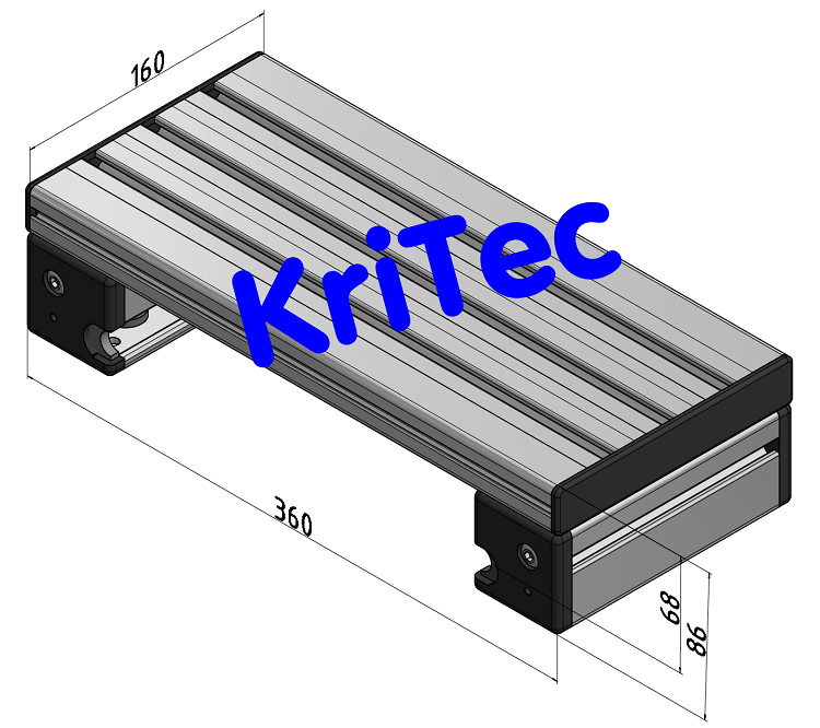 KriTec Doppellager-Laufwagen 8 D14 240