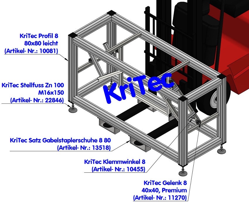 KriTec Satz Gabelstaplerschuhe 8 80