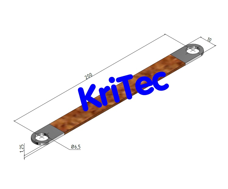 KriTec Masseband 10 x 200mm, 6mm²