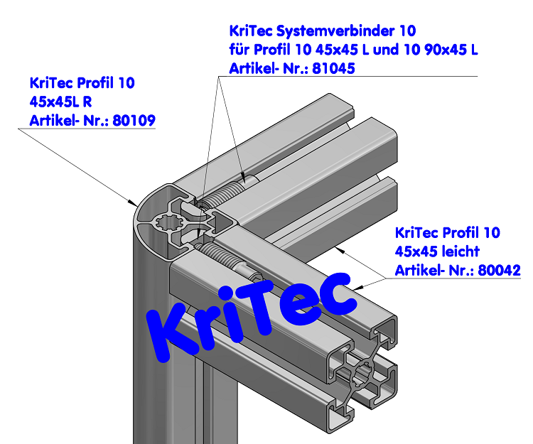 KriTec Profil 10 45x45 leicht