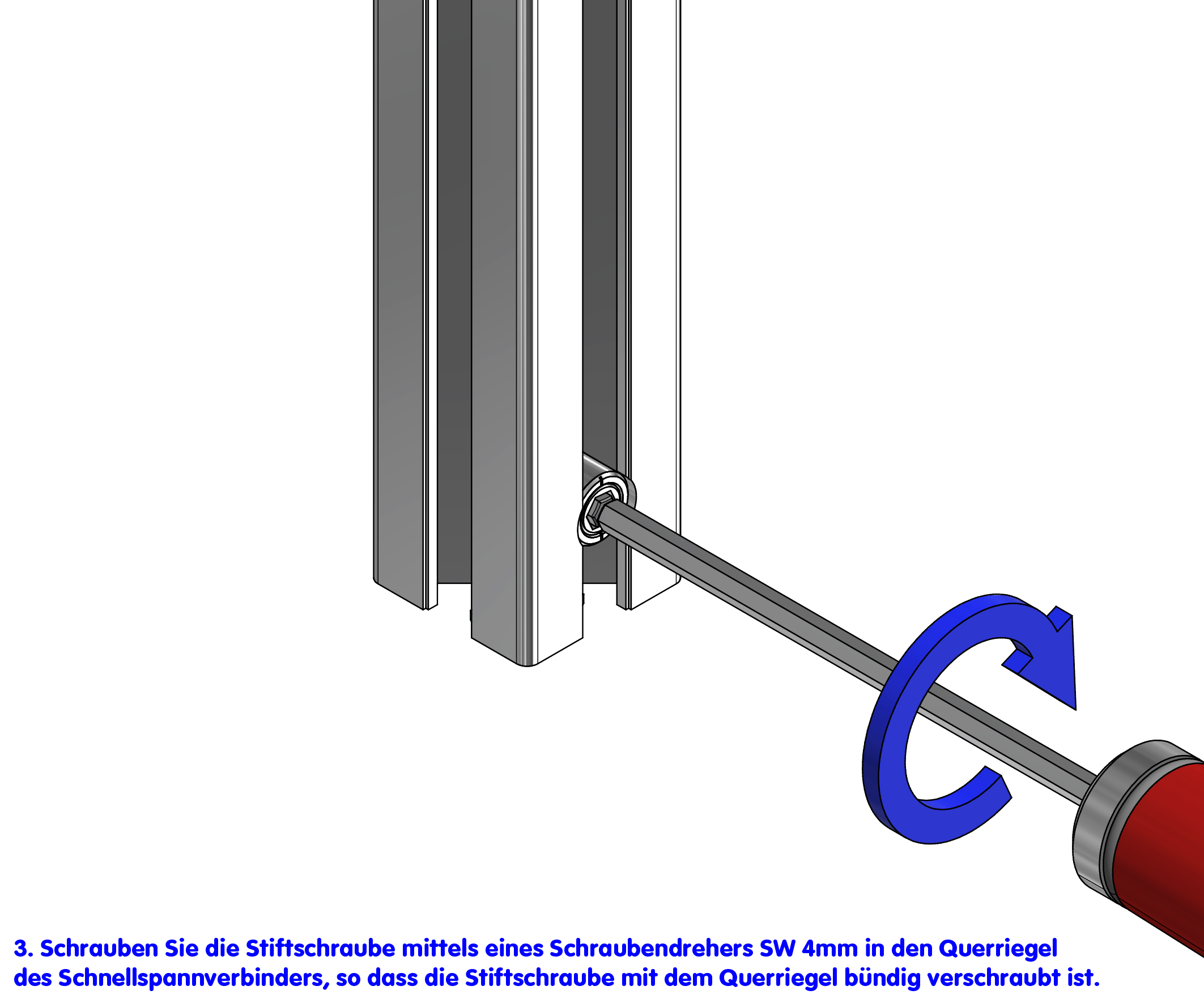 KriTec Schnellspannverbinder 90° 8 Raster 30