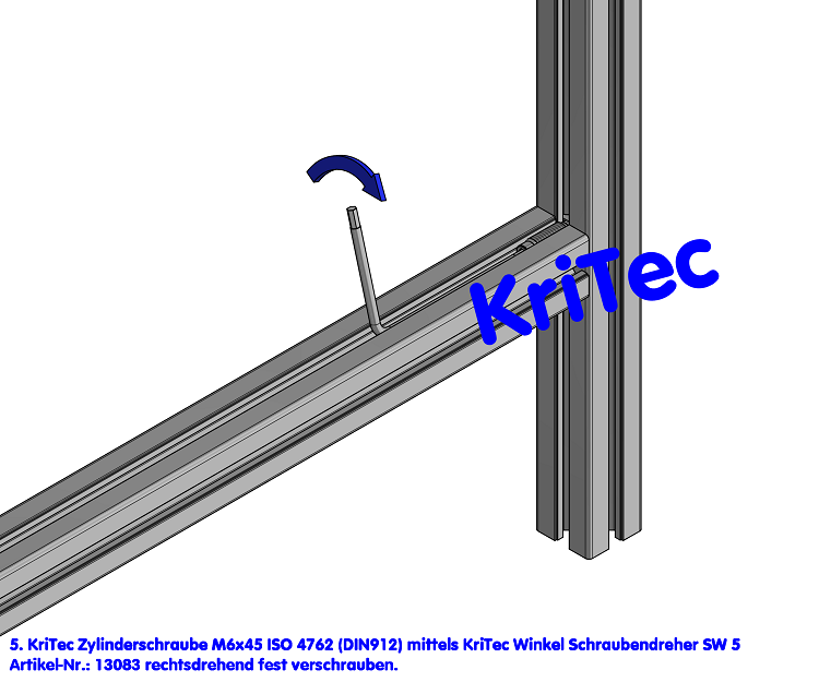 KriTec Automatik-Verbinder 10 nur für Profile 10 45x45 leicht und 10 90x45 leicht