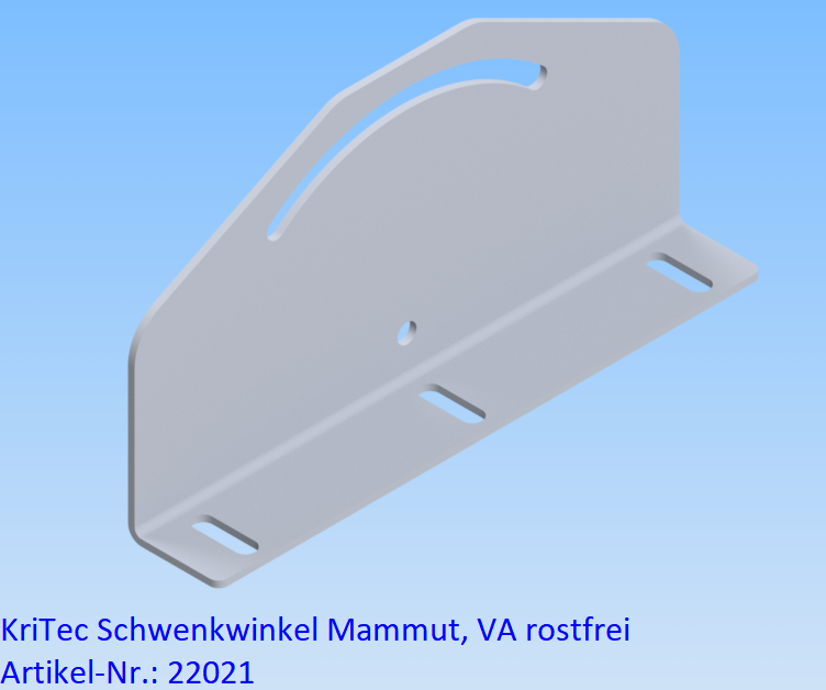 KriTec Schwenkwinkel Mammut, VA rostfrei