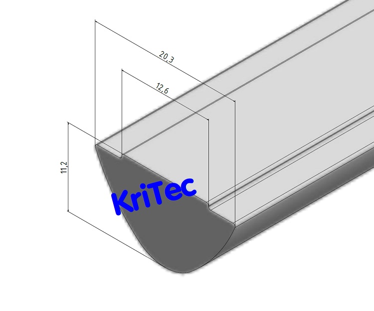KriTec Profilstab 12 St mit Steg einschwenkbar