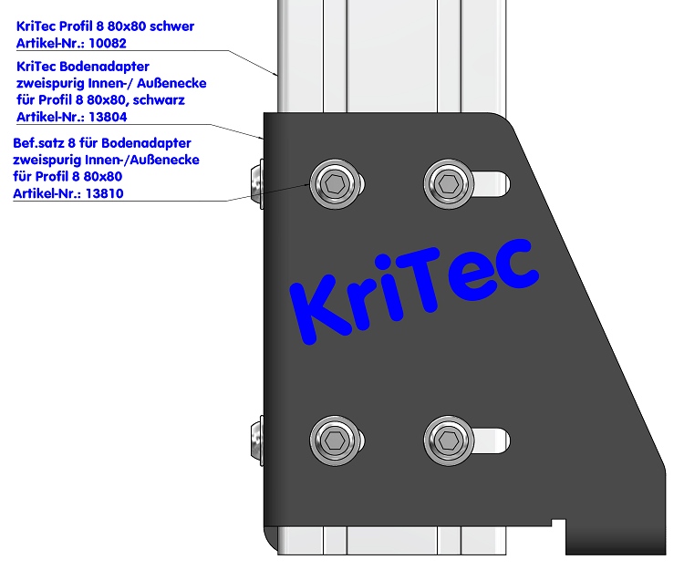 KriTec Profil 8 80x80 schwer