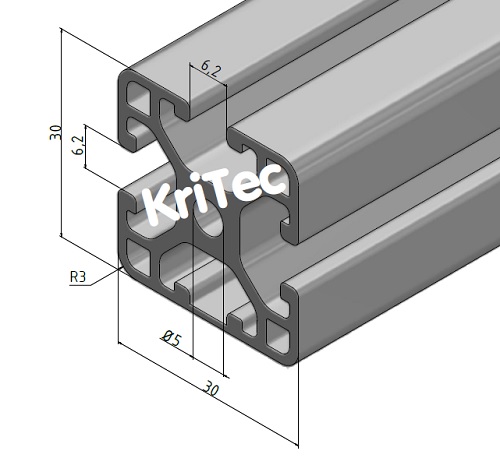 KriTec Profil 6 30x30 1N leicht
