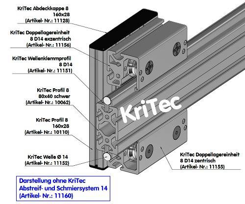 KriTec Wellenklemmprofil 8 D14
