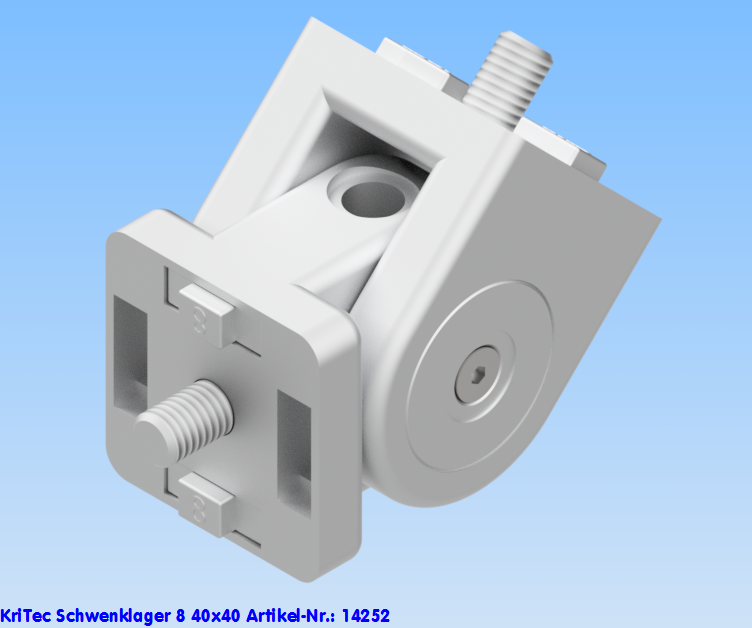 KriTec Schwenklager 8 40x40