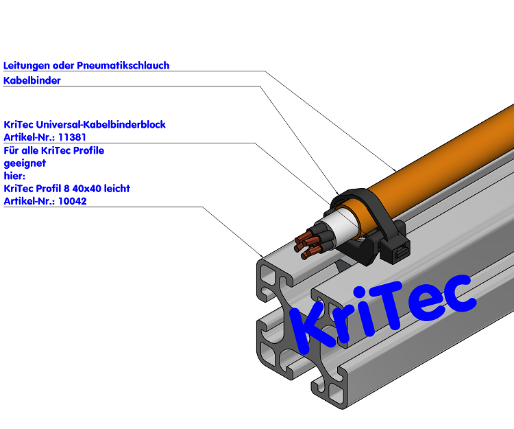 KriTec Universal-Kabelbinderblock