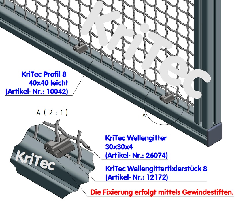 KriTec Wellengitterfixierstück 8