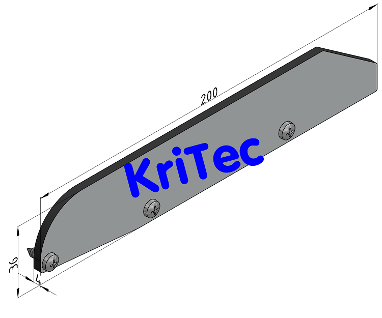 KriTec Regalboden-Abdeckkappensatz 8 200 hoch ohne Bordkante grau ähnlich RAL 7035