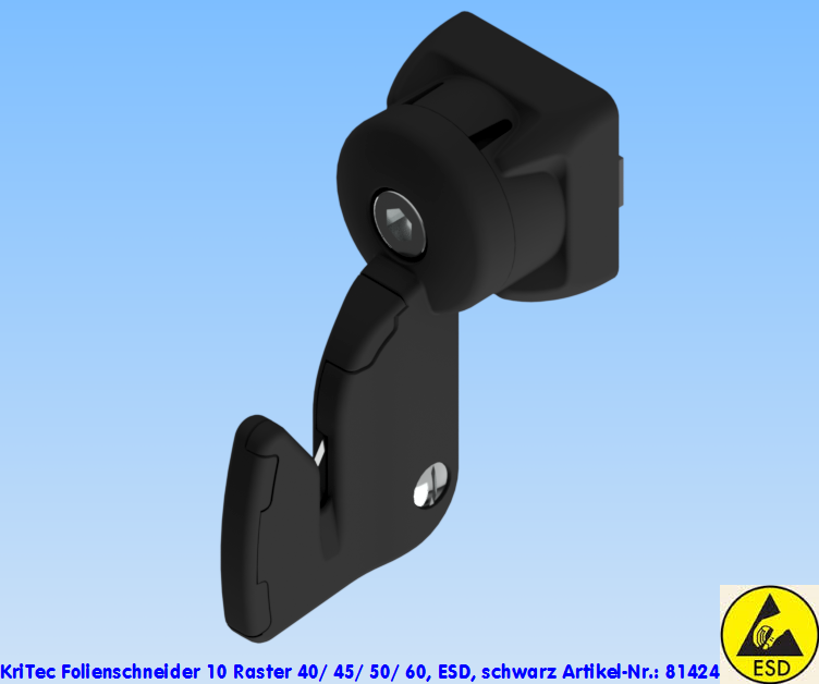 KriTec Folienschneider 10 Raster 40/ 45/ 50/ 60, ESD, schwarz