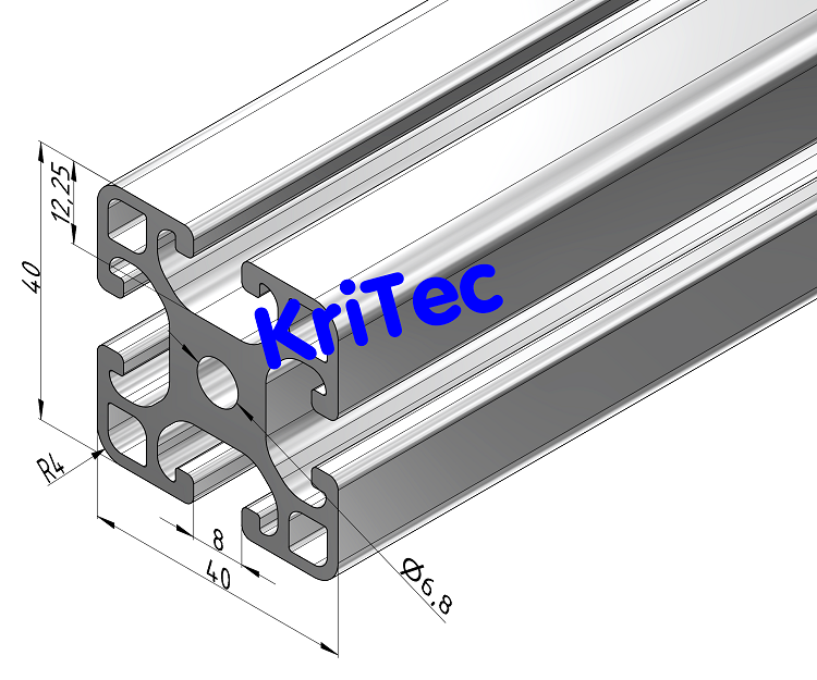 KriTec Profil 8 40x40 leicht