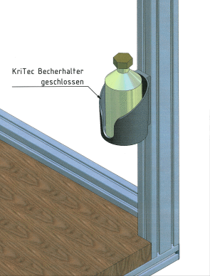 KriTec Becherhalter Boden geschlossen
