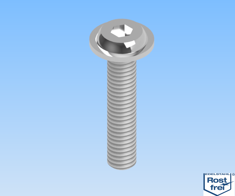 KriTec Linsenflanschkopfschrauben VA rostfrei