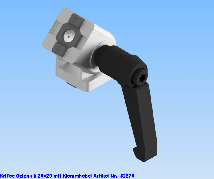 KriTec Gelenk 6 20x20 mit Klemmhebel