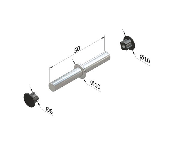 KriTec Scharnierhälfte 5 20 innenliegend, eloxiert