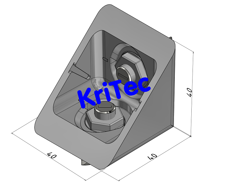 KriTec Automatik-Winkelsatz 8 40x40x40 Al