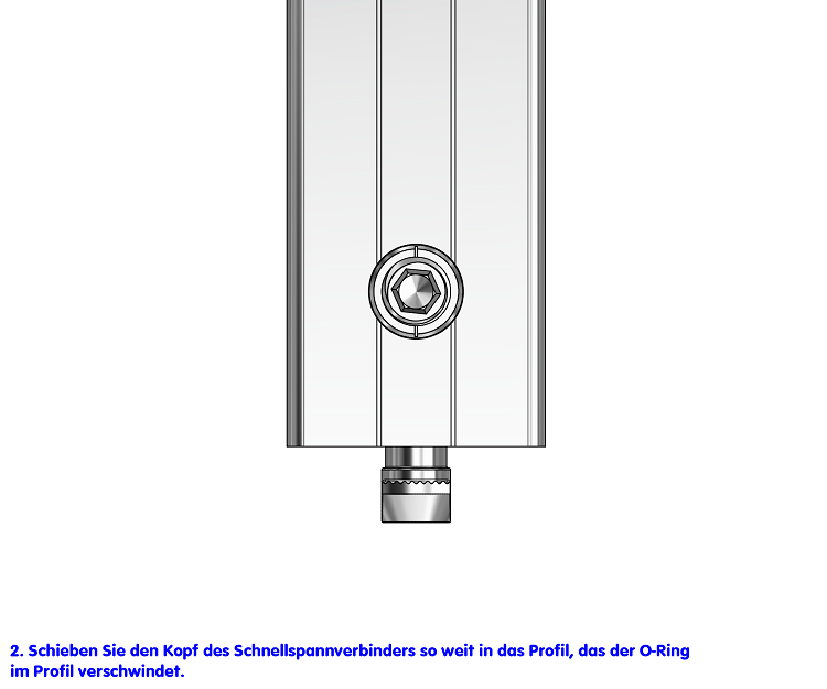 KriTec Schnellspannverbinder 0° 8 Raster 30