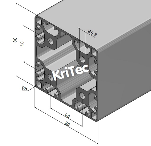 KriTec Profil 8 80x80 8N leicht