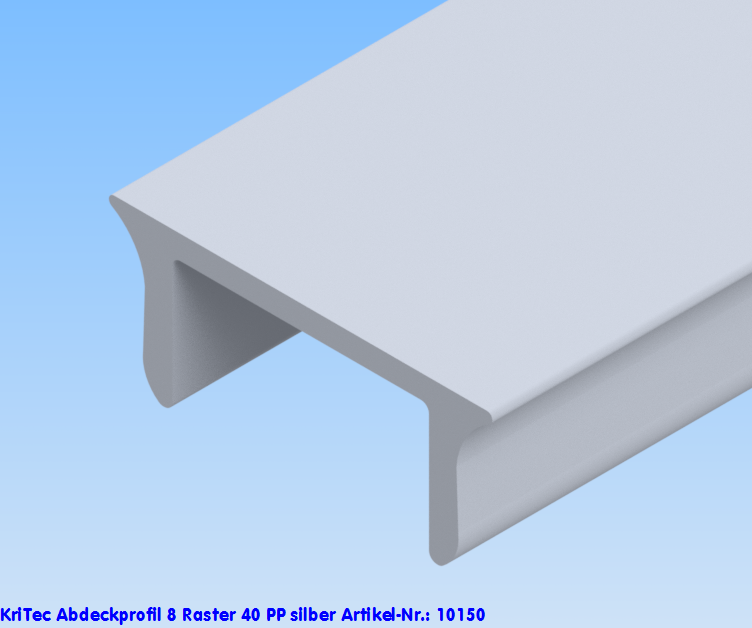 KriTec Abdeckprofil 8 Raster 40 PP silber