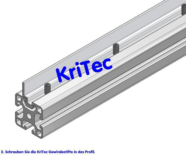 KriTec Winkelleiste 8 Al M6, natur