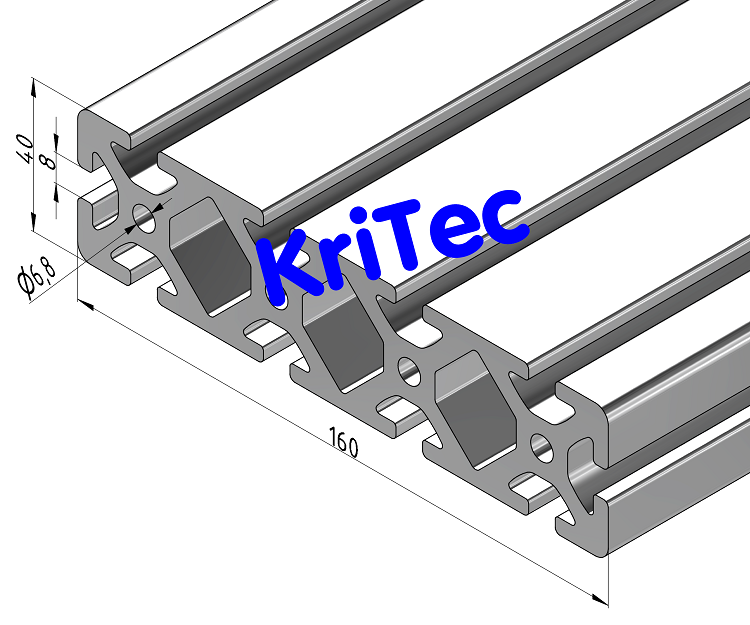 KriTec Profil 8 160x40 schwer