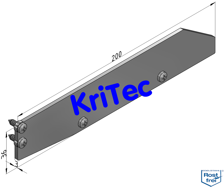 KriTec Regalboden-Abdeckkappensatz 8 200 mit Bordkante VA, rostfrei