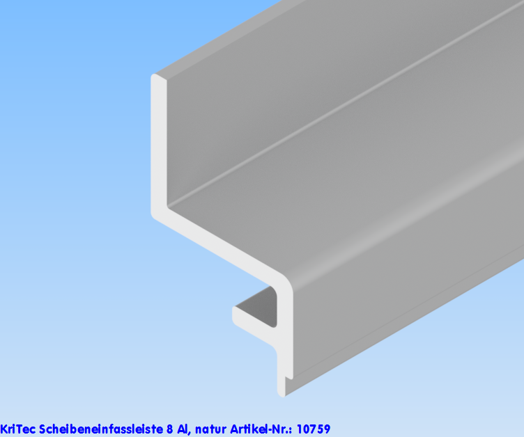 KriTec Scheibeneinfassleiste 8 Al, natur