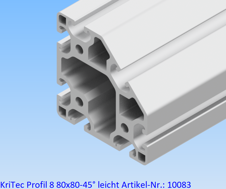 KriTec Profil 8 80x80-45° leicht