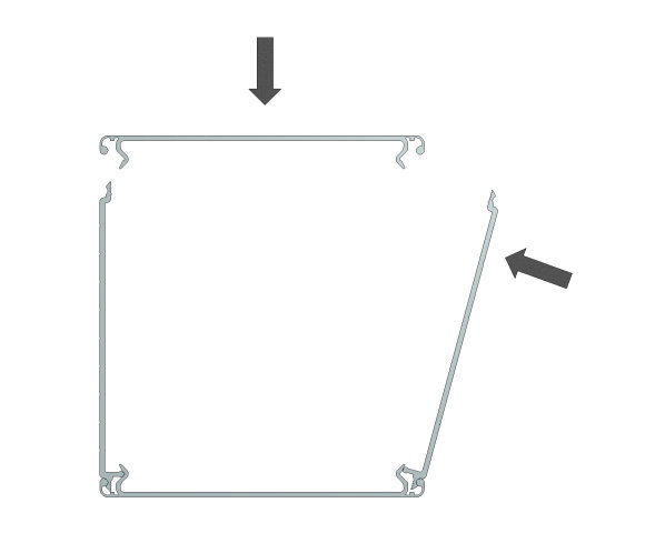 KriTec Kabelkanal-Träger/Deckelprofil 120