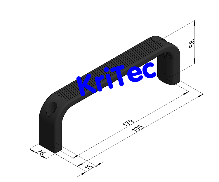 KriTec Bügelgriff 26x195x58 PA