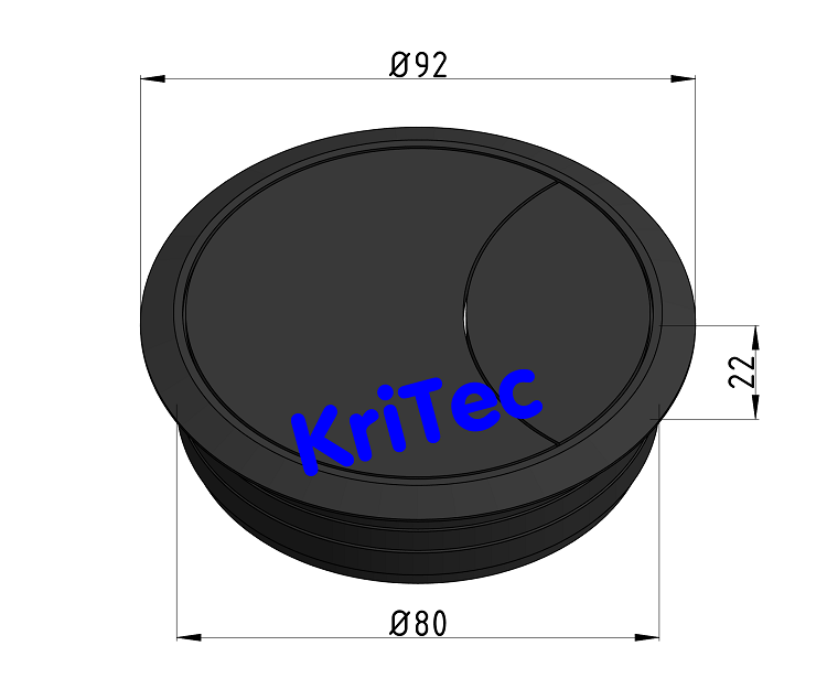 KriTec Kabeldurchlass Ø80