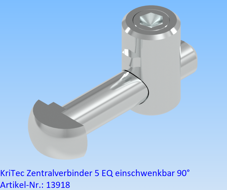 KriTec Zentralverbinder 5 EQ einschwenkbar 90°