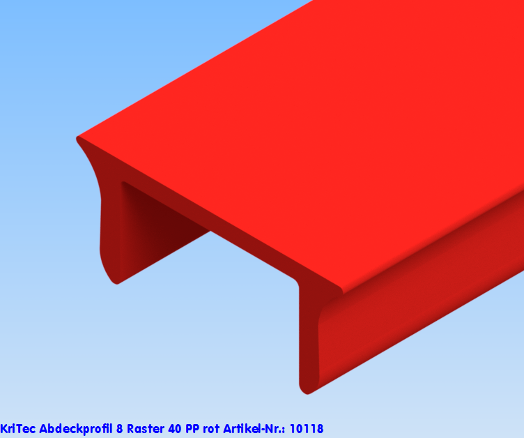 KriTec Abdeckprofil 8 Raster 40 PP rot