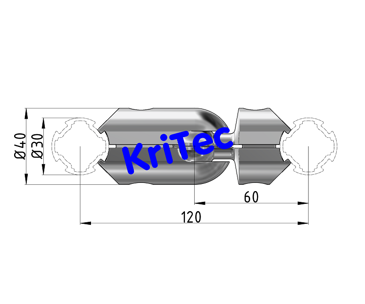 KriTec Kugel-Kreuzverbinder D30