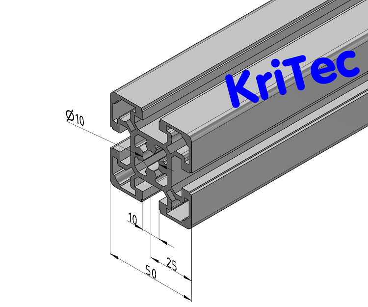 KriTec Profil 10 50x50 leicht