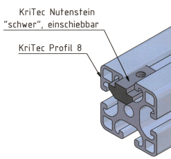 KriTec Nutensteine 8 St schwer/ einschiebbar, mit Steg