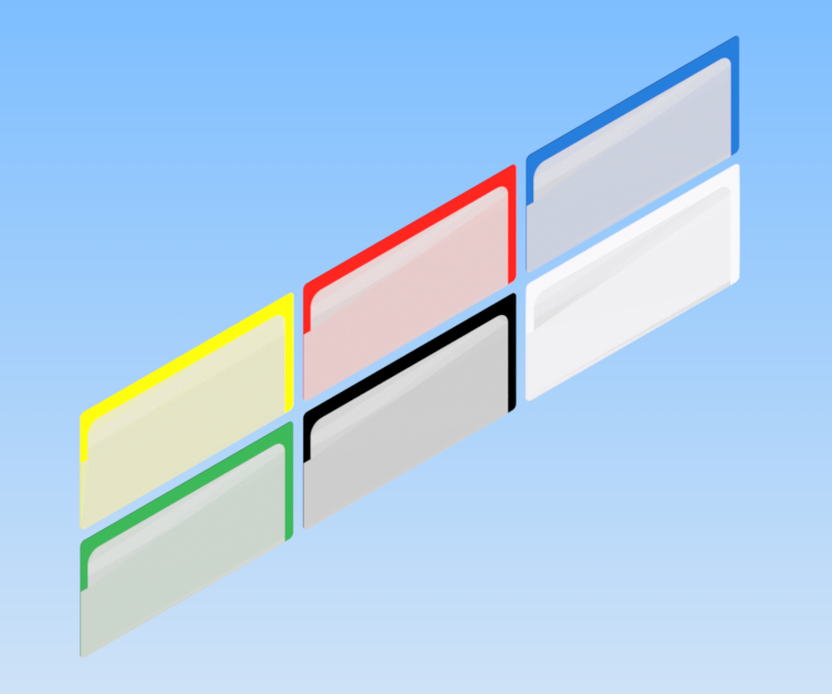 KriTec Etikettenträger, selbstklebend, oben offen, 50x105mm