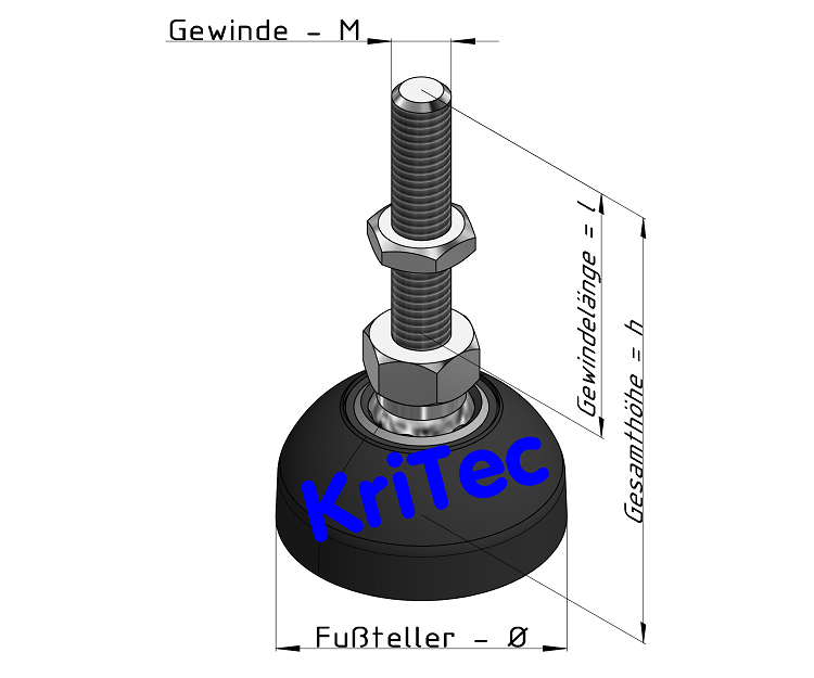 KriTec Stellfuß Zn 40
