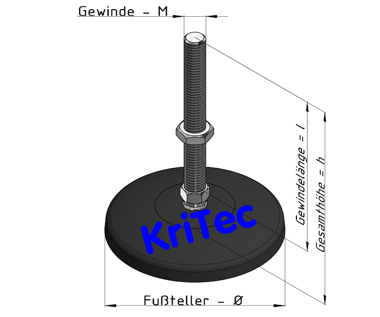 KriTec Stellfuß PA 100